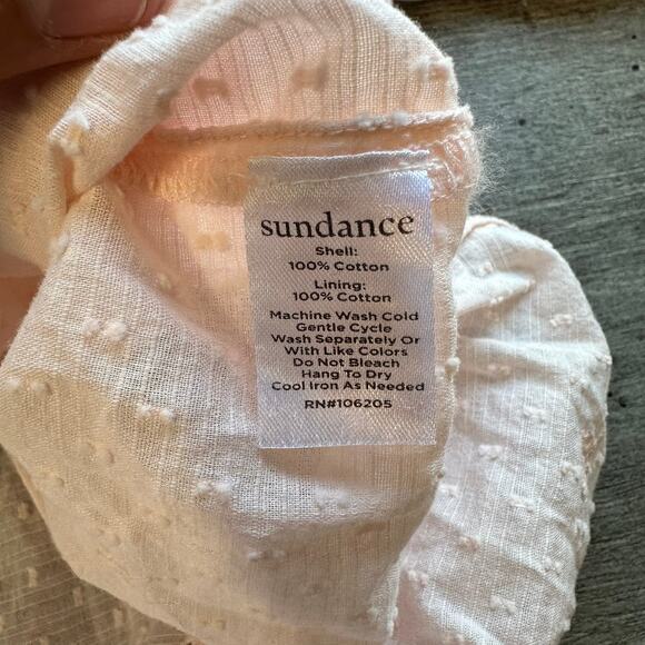 Sundance Valeria Eyelet Pink Shirt XL Boho Prairie - Picture 7 of 10